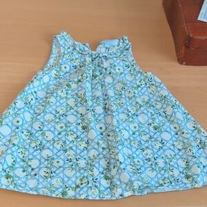 Hill House Blue and Green Floral Dress